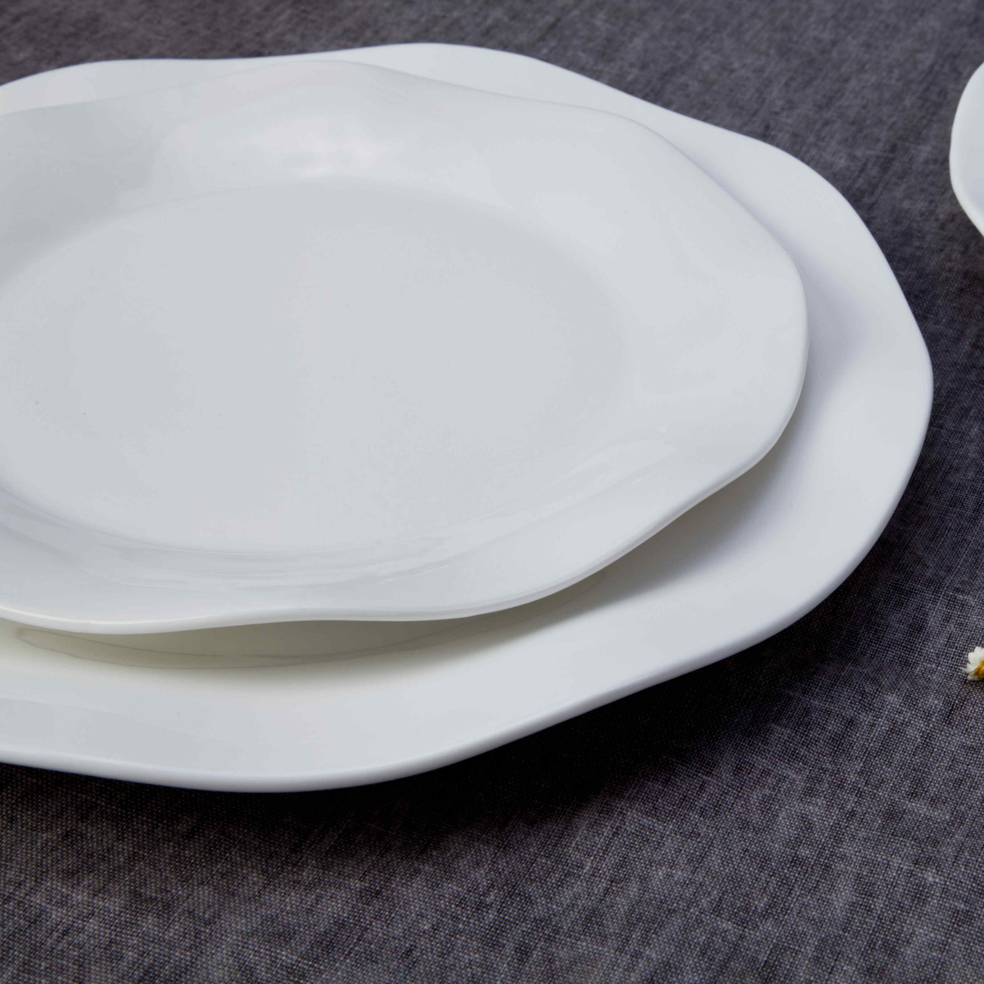 Two Eight-plain white porcelain dinnerware | White Porcelain Dinner Set | Two Eight-1