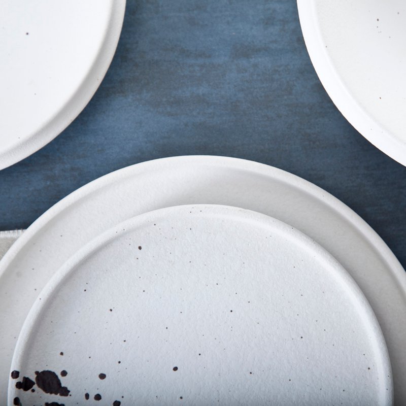 Two Eight-Durable White Modern Porcelain Dinnerware Set - TC22-1
