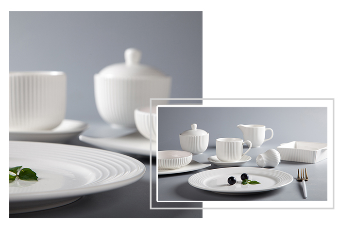 Two Eight rim tabletops avenue porcelain white dinnerware set manufacturer for restaurant-1