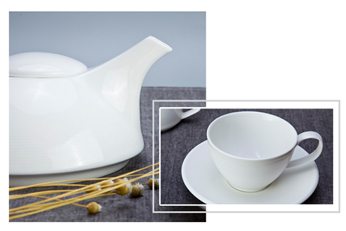 Two Eight casual white porcelain dish set Italian style for dinner-1