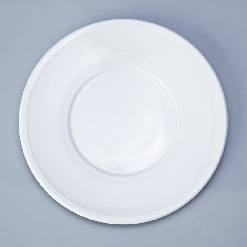 rim cheap white dinnerware Italian style for bistro Two Eight-3