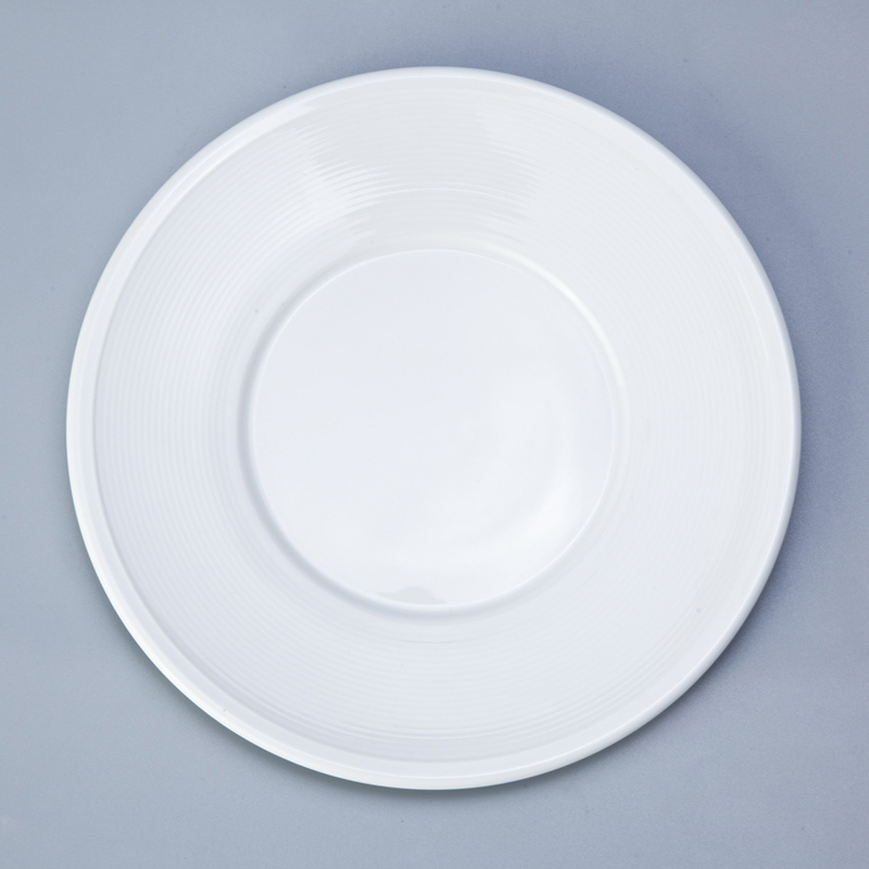 rim cheap white dinnerware Italian style for bistro Two Eight