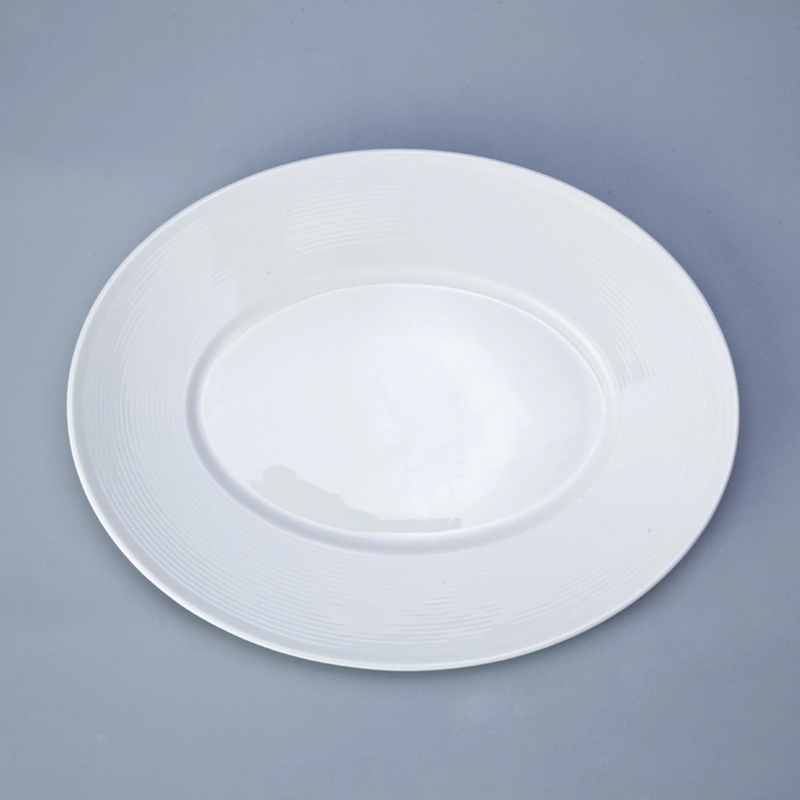 rim cheap white dinnerware Italian style for bistro Two Eight