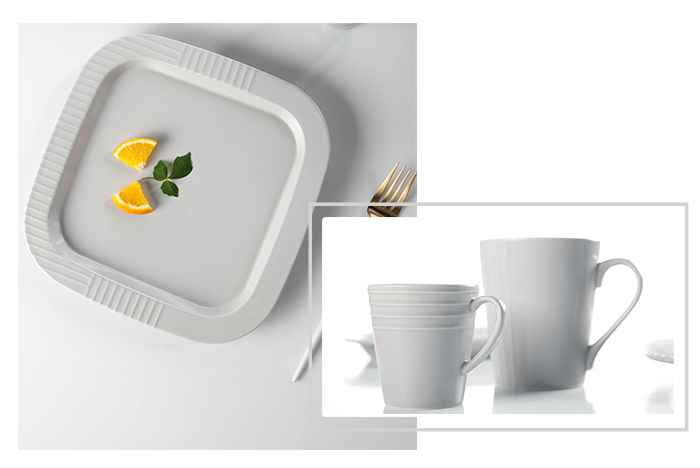 square porcelain plate set series for restaurant-1