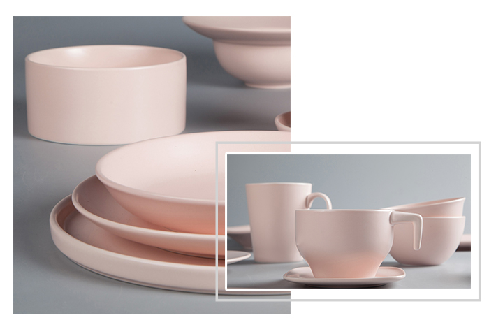 pink french porcelain dinnerware customized for home-1