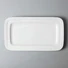 Two Eight smooth white porcelain platter from China for bistro