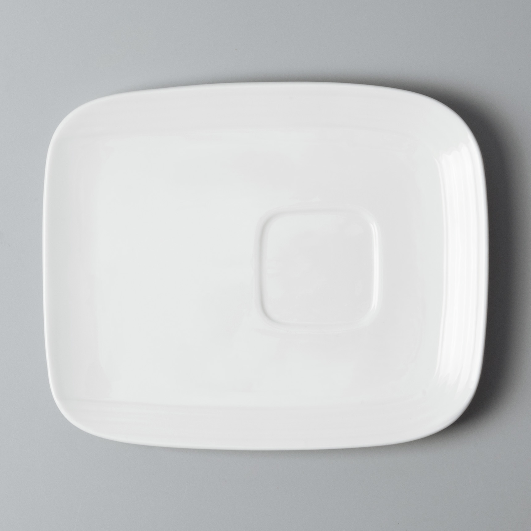 Two Eight smooth white porcelain platter from China for bistro-4
