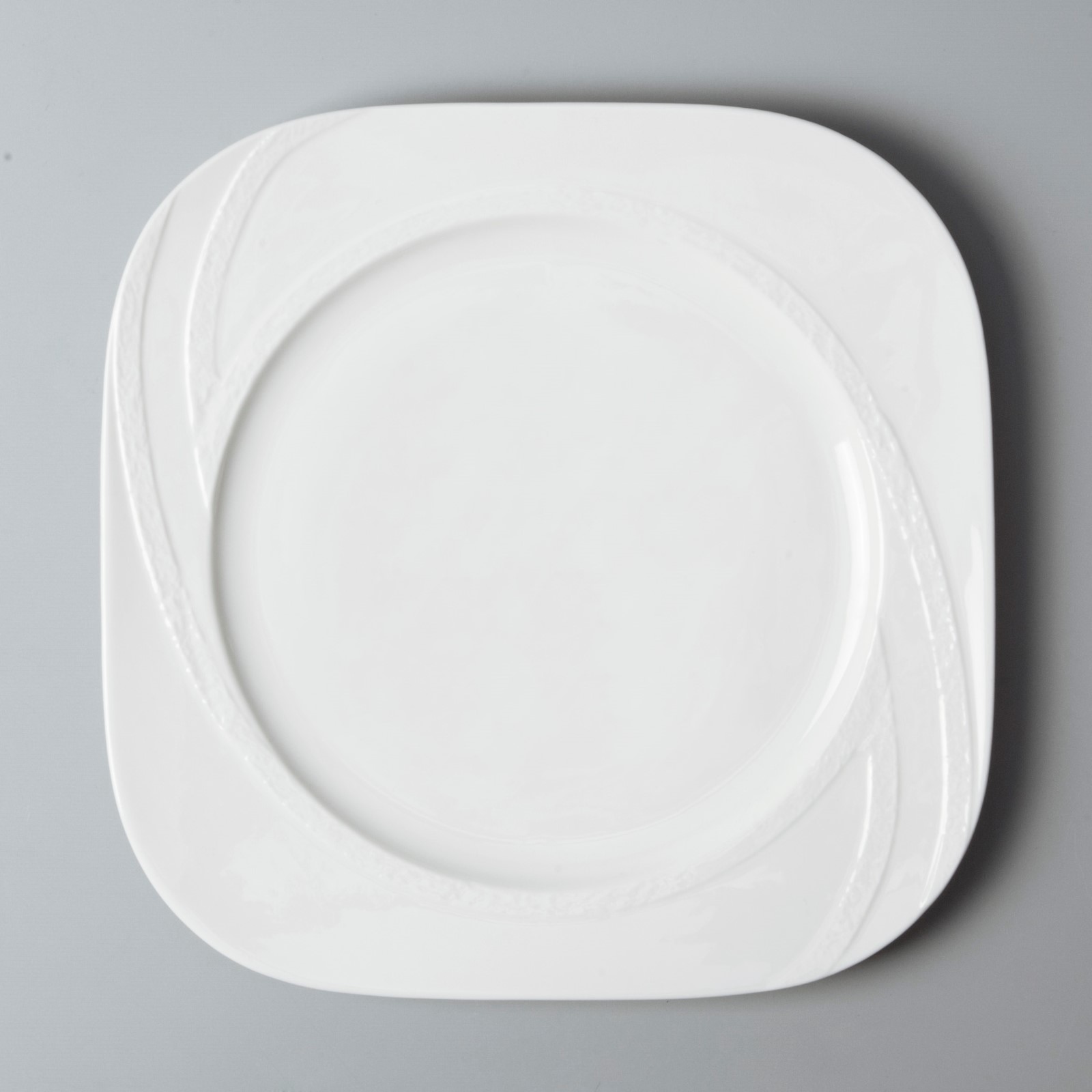 Italian style white restaurant dinner plates customized for bistro-2