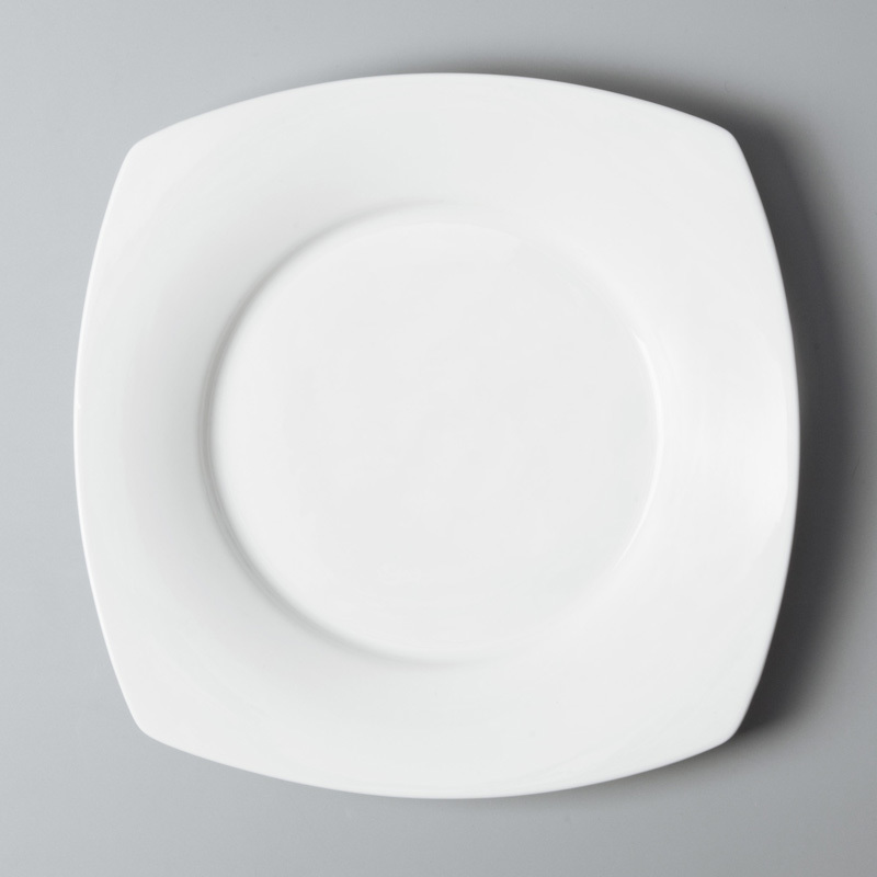 Two Eight square white porcelain dinnerware restaurant series for home