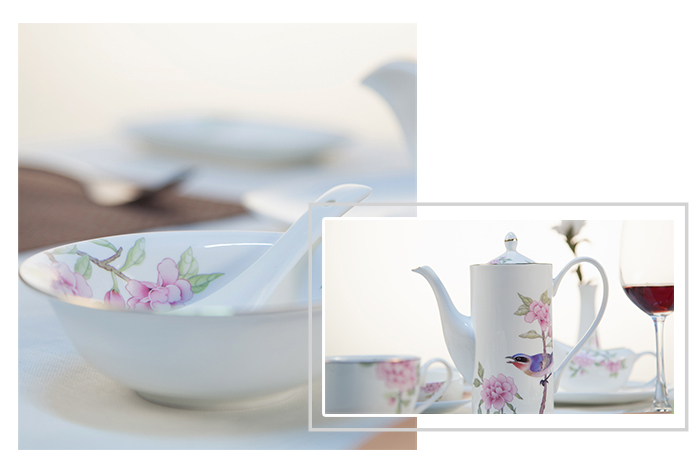 Two Eight Brand embossed fine white porcelain dinnerware rim supplier