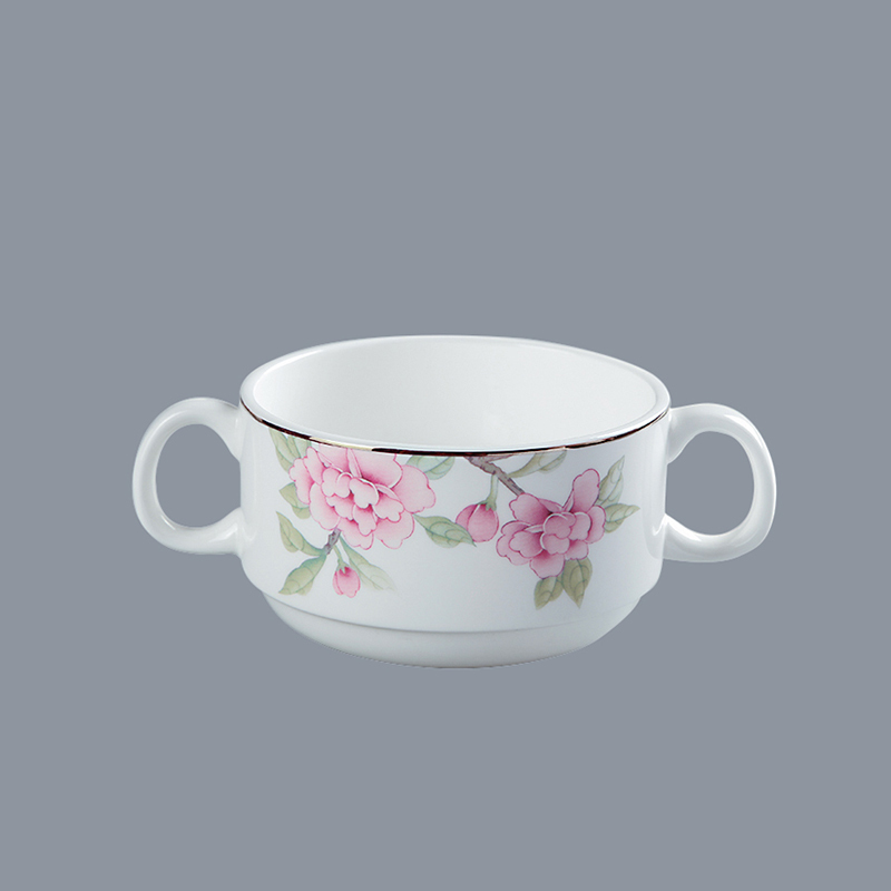 Hot fine white porcelain dinnerware teahouse colored classic Two Eight Brand