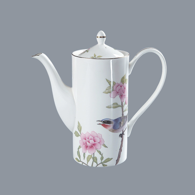 OEM fine china tea sets white rose fine white porcelain dinnerware