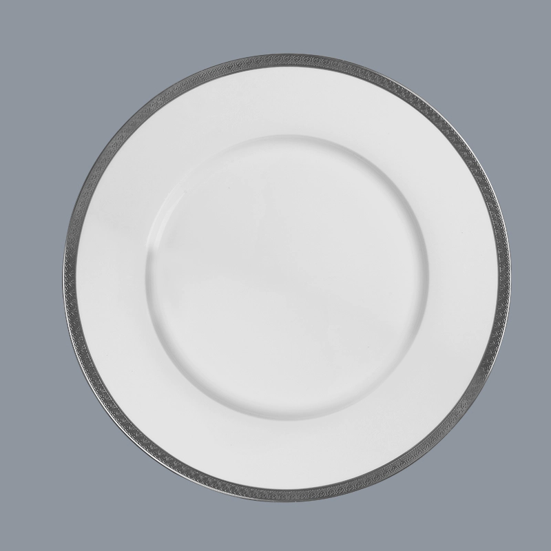 silver royal white plate Two Eight Brand two eight ceramics supplier