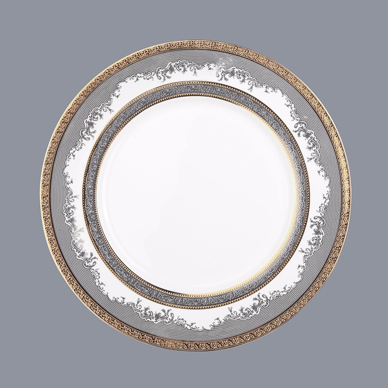 plate men fine white porcelain dinnerware Two Eight
