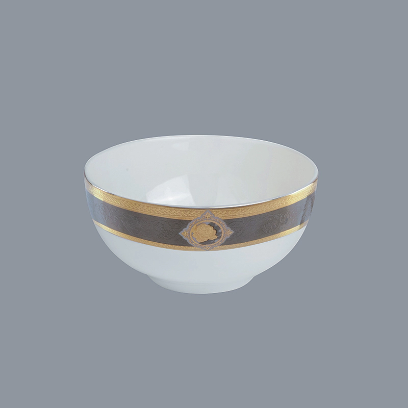 Two Eight Brand rim mixed gold fine white porcelain dinnerware