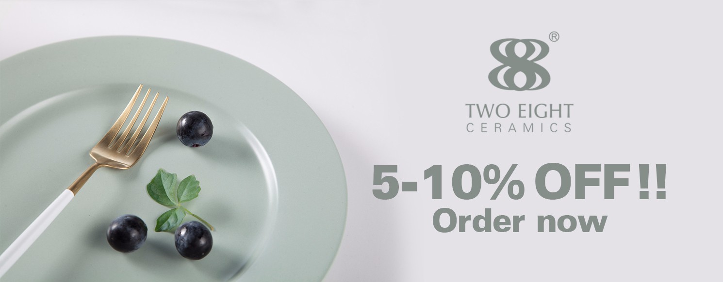 Two Eight colorful restaurant porcelain dinnerware jade for dinning room-35