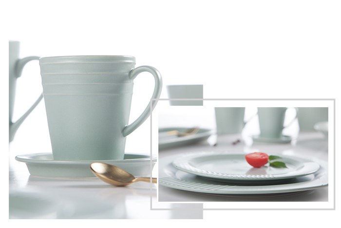 Italian style durable white dinnerware embossed for dinning room Two Eight-1