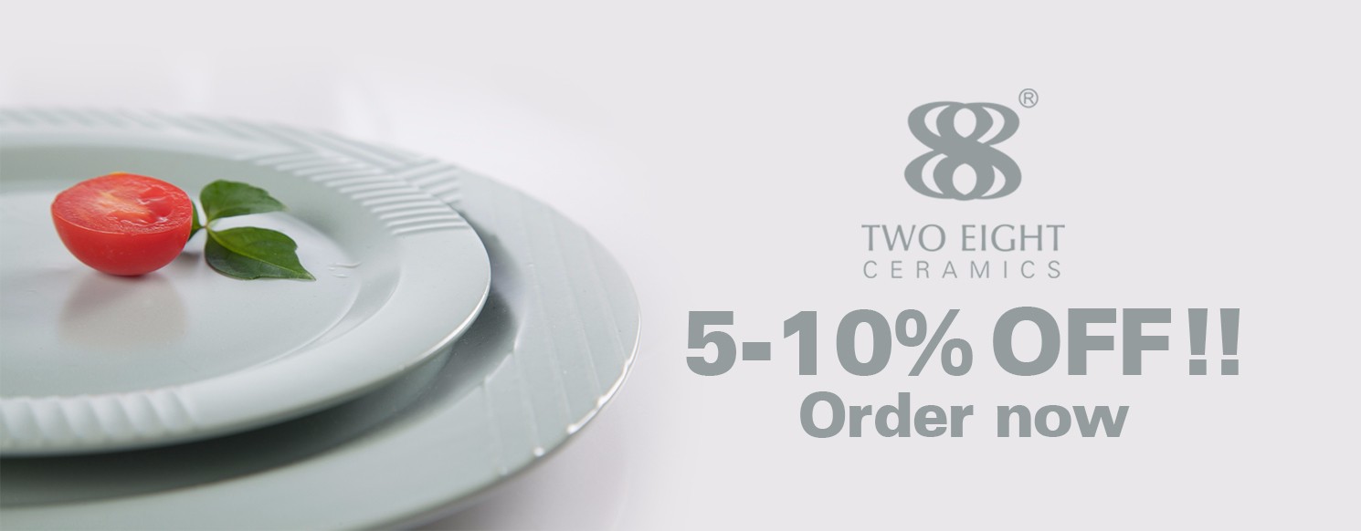 Italian style durable white dinnerware embossed for dinning room Two Eight-10