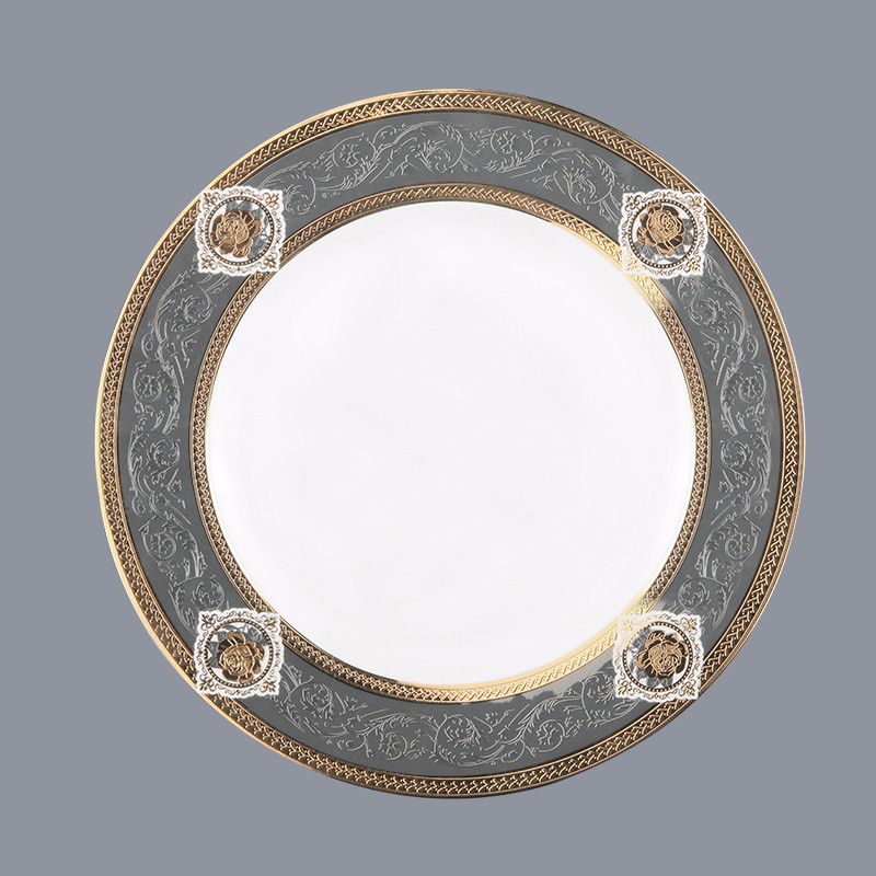 Royal Style Decal Porcelain Fine Bone china Dinnerware for Hotel - TD12-4