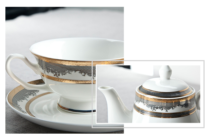 Two Eight Brand porcelain colored gold fine white porcelain dinnerware