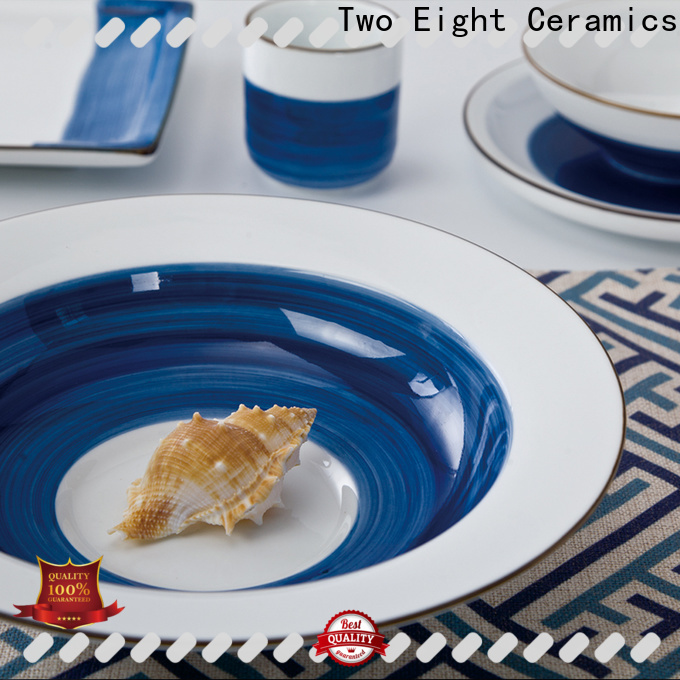 Two Eight ceramic plate art Suppliers for restaurant