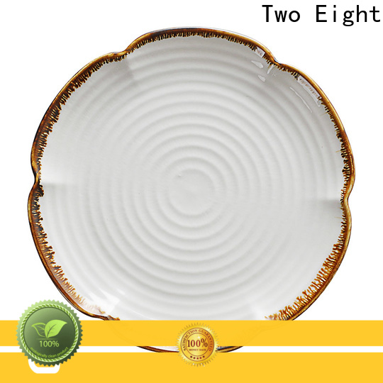 Two Eight New flat ceramic plate for business for dinner
