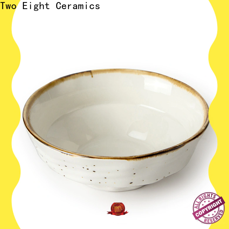 Two Eight ceramic fruit bowls large