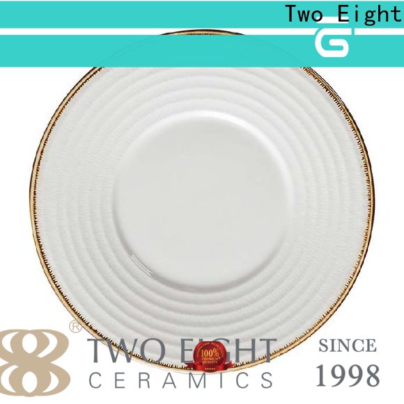 Two Eight ceramic square plate for business for dinner