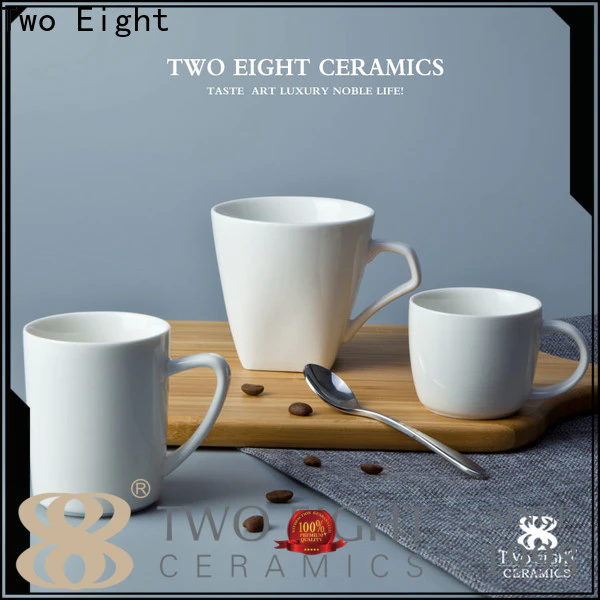 Two Eight High-quality porcelain coffee mugs factory for restaurant