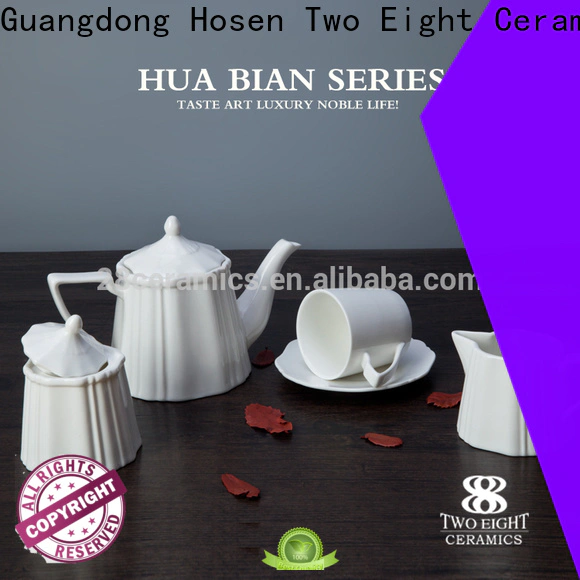 Two Eight Latest white porcelain tea set factory for dinning room