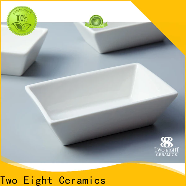 Two Eight square ceramic plates