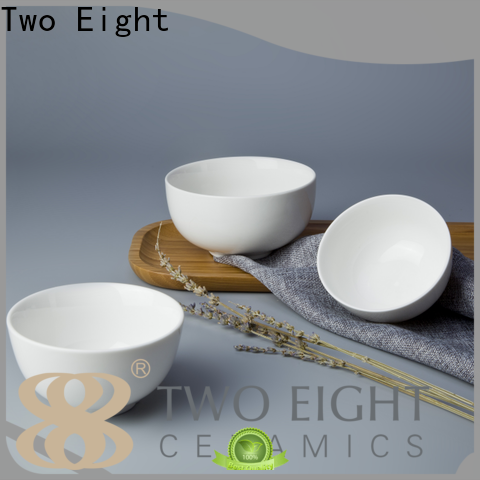 Two Eight white ceramic serving bowls Supply for hotel