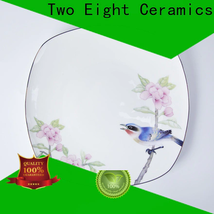 Two Eight square dinner plates factory for restaurant