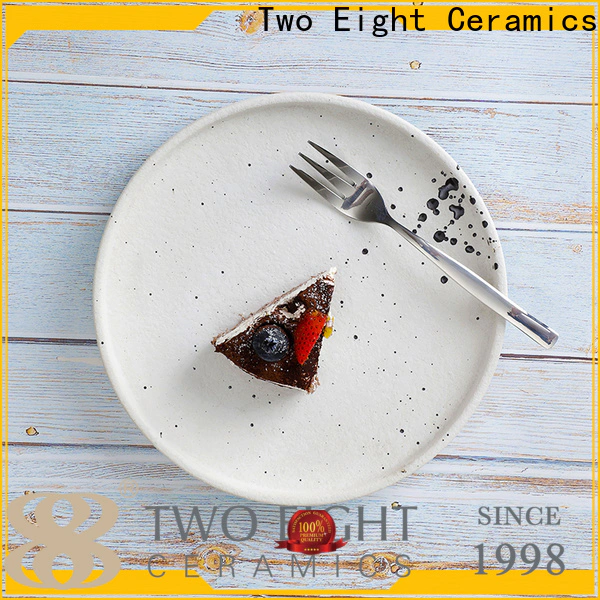 Two Eight hand painted ceramic plates company for dinning room