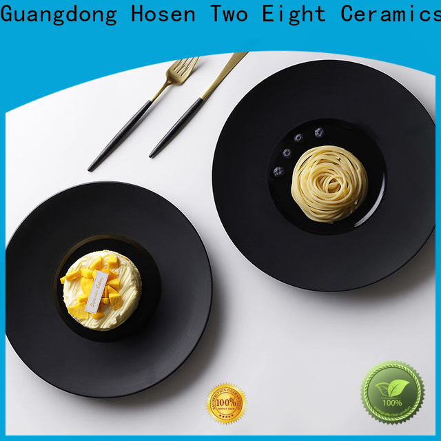 Two Eight ceramic rectangular plate for business for bistro