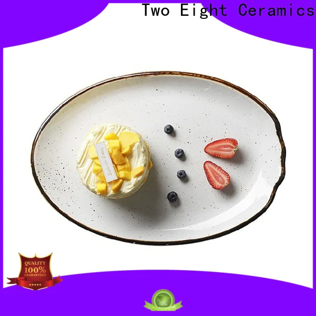 Two Eight stoneware plates factory for restaurant