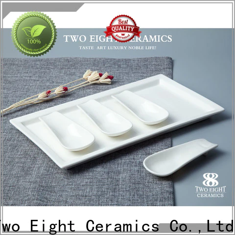 Two Eight ceramic sushi plate