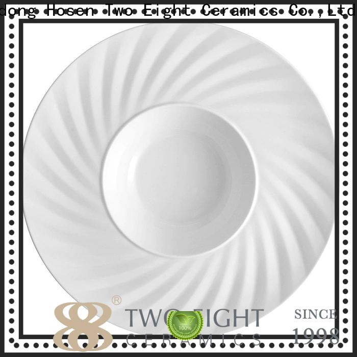 Two Eight New white porcelain plates Supply for dinning room