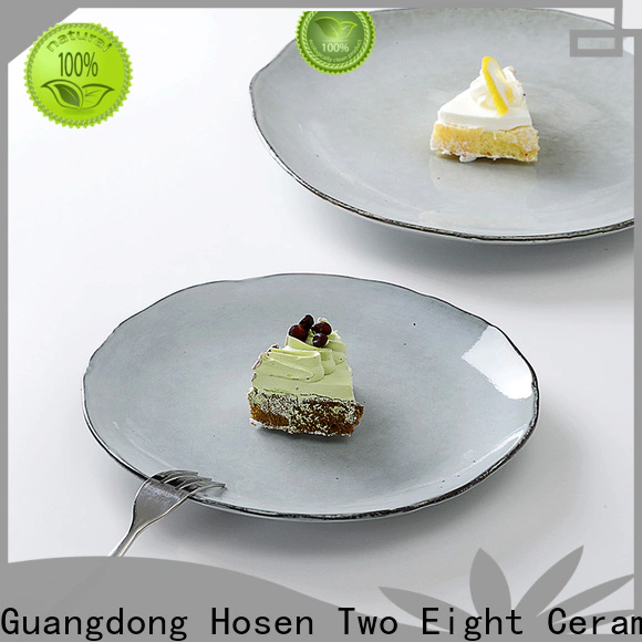 Two Eight speckled ceramic plate for business for dinning room