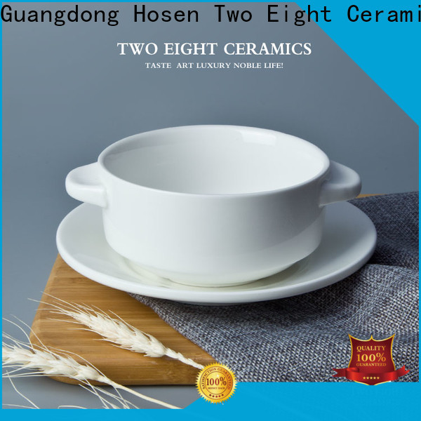 Two Eight large white ceramic bowl for business for bistro