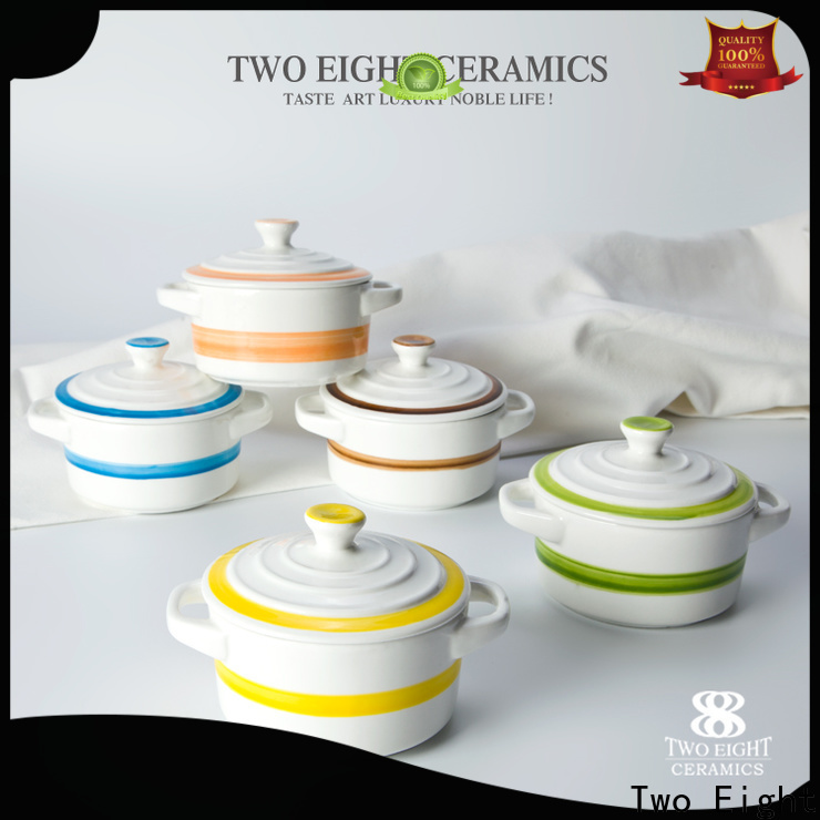 Two Eight High-quality ceramic serving bowls with lids Suppliers for dinner