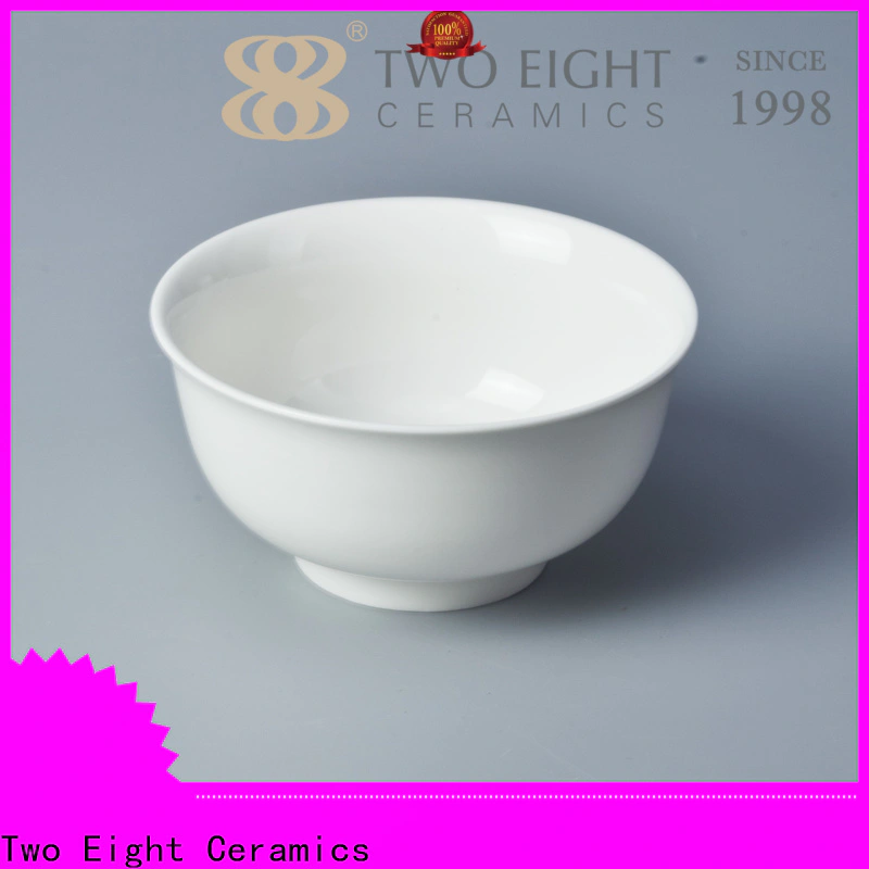 Two Eight white ceramic serving bowls company for home