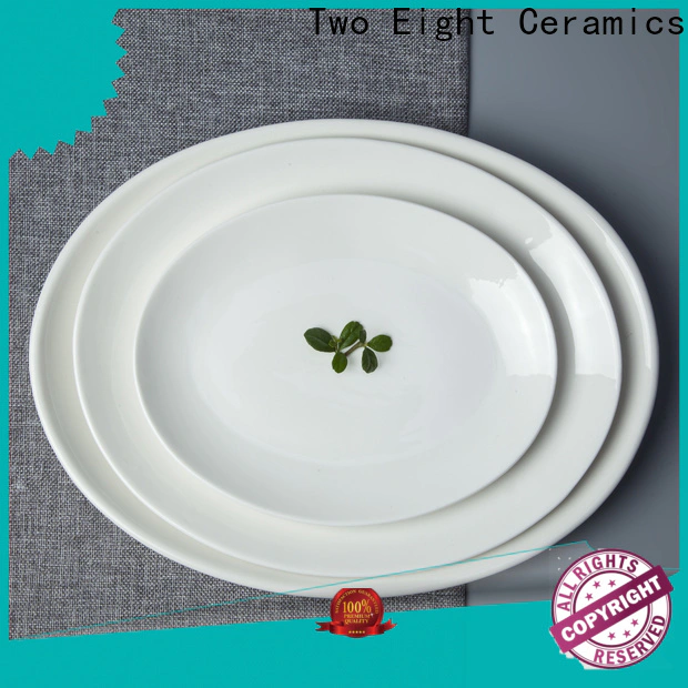 Two Eight High-quality white porcelain plates Supply for home
