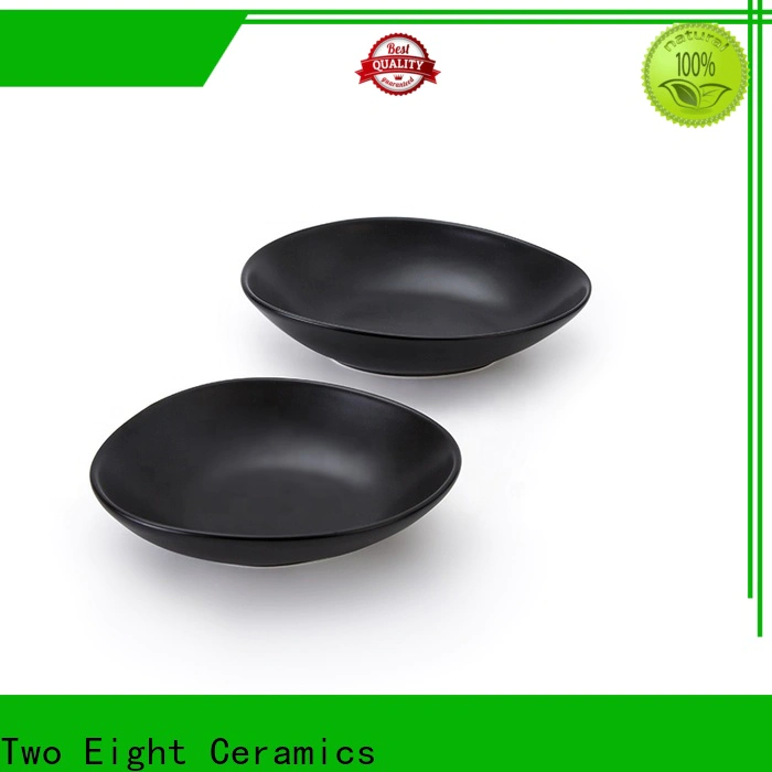 Two Eight black ceramic bowls for business for bistro