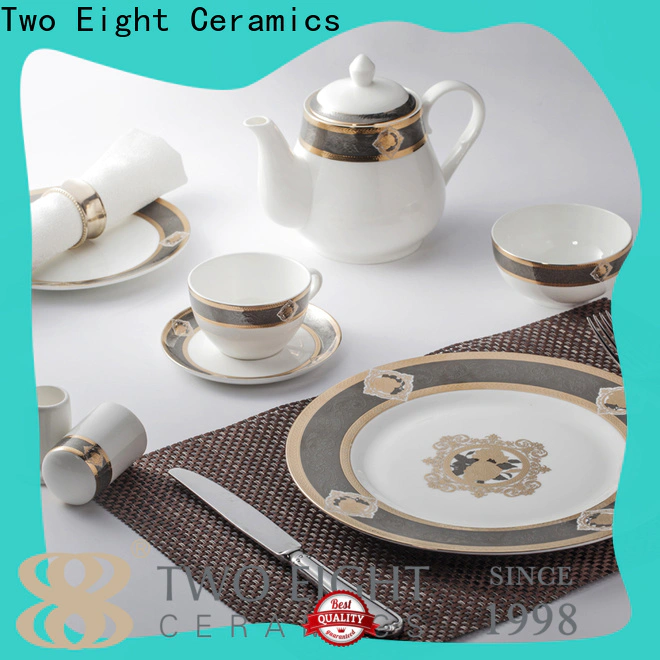 Two Eight black and white tea set for business for home