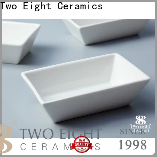 Two Eight rectangle ceramic plates
