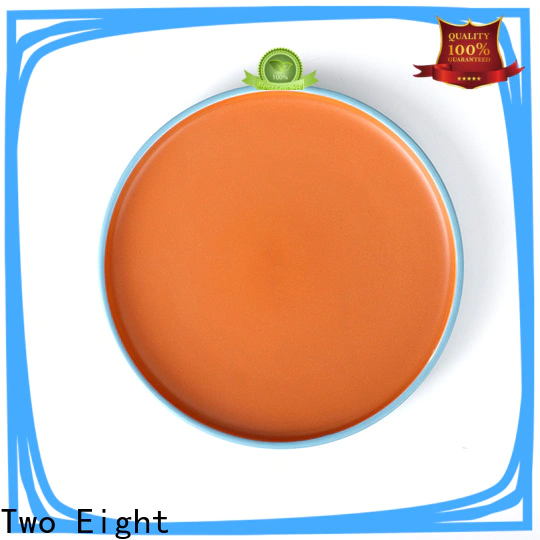 Two Eight High-quality colorful ceramic plate Supply for dinner