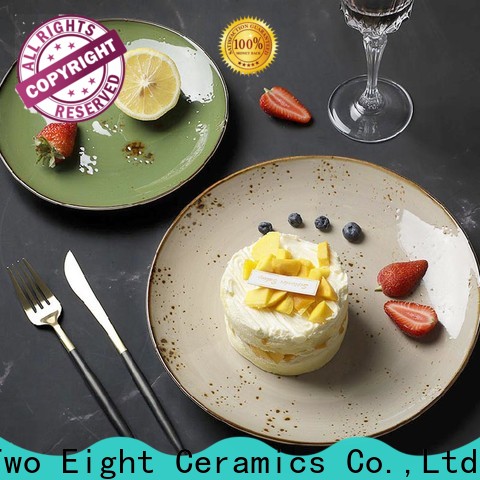 Two Eight ceramic taco plates for business for hotel
