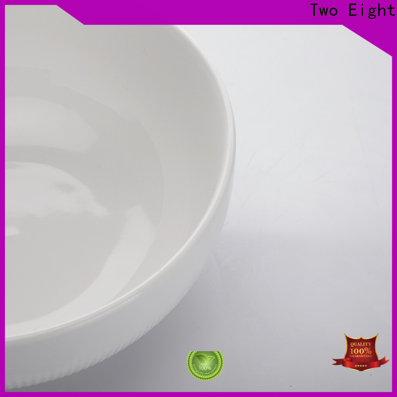 Two Eight white ceramic fruit bowl