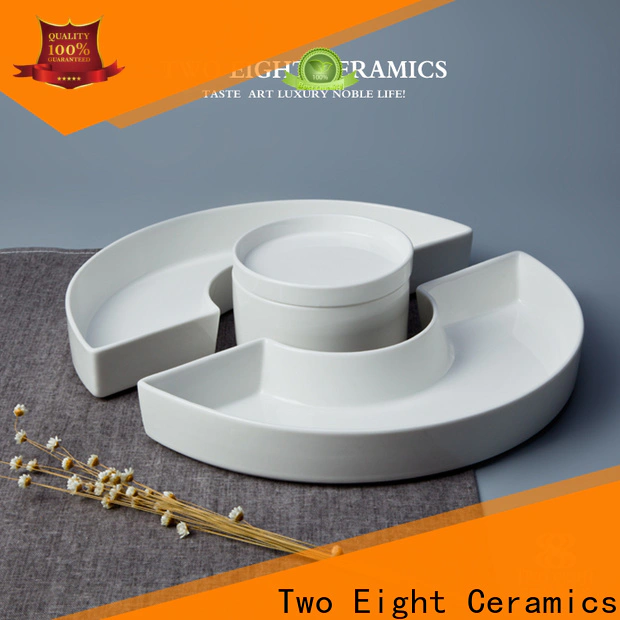 Two Eight rustic ceramic plates